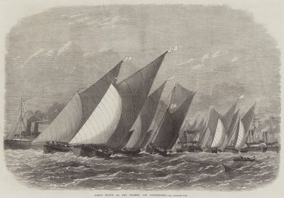 Competencia de barcazas en el Támesis, frente a Greenhithe de Edwin Weedon